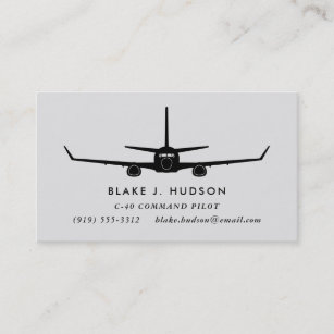 C-40 737 Silhouette Pilot Business Card