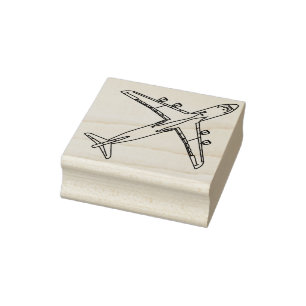 C-5 Galaxy Line Art Rubber Stamp