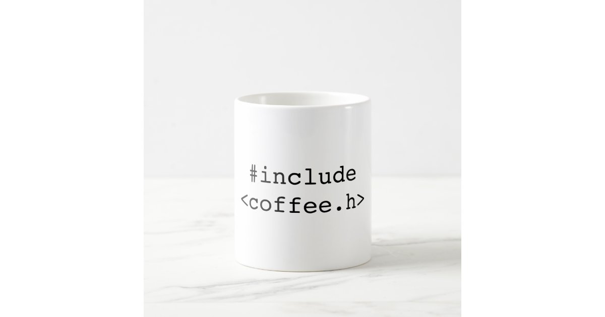 C/C++ programmer mug ('#include ') | Zazzle