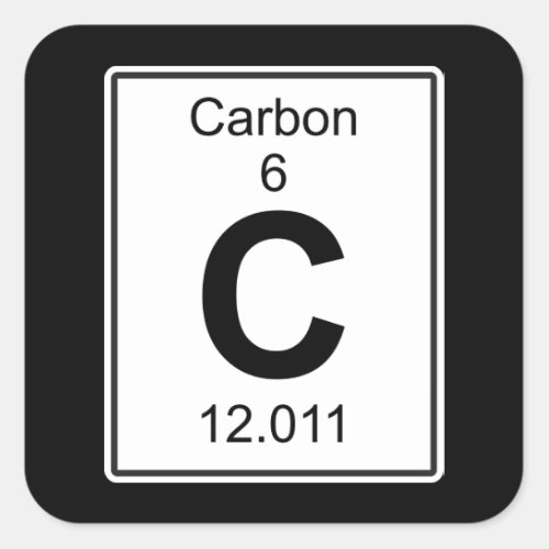 C _ Carbon Square Sticker