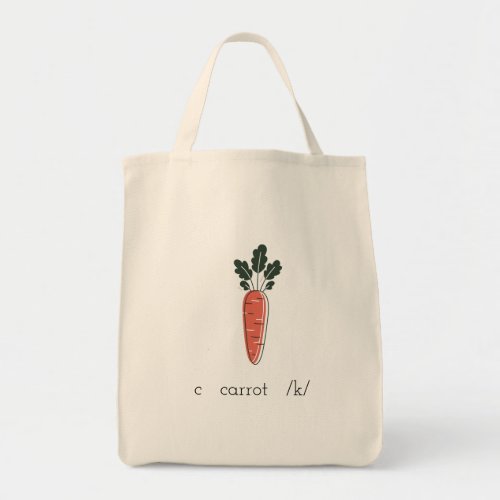 c  carrot  k  tote bag