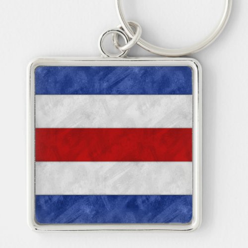 C Charlie Watercolor Nautical Signal Maritime Flag Keychain