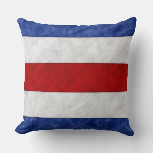 C Charlie Watercolor Nautical Signal Maritime Flag Throw Pillow