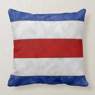 C Charlie Watercolor Nautical Signal Maritime Flag Throw Pillow