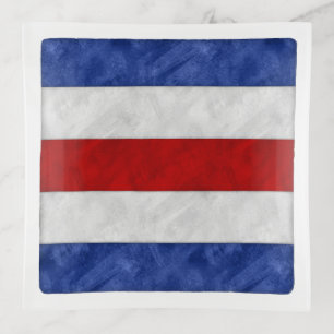 C Charlie Watercolor Nautical Signal Maritime Flag Trinket Tray