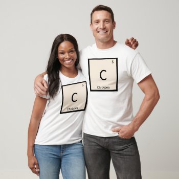 C - Chickpea Chemistry Periodic Table Symbol T-shirt by itselemental at Zazzle