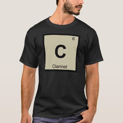 C _ Clarinet Music Chemistry Periodic Table Symbol T_Shirt