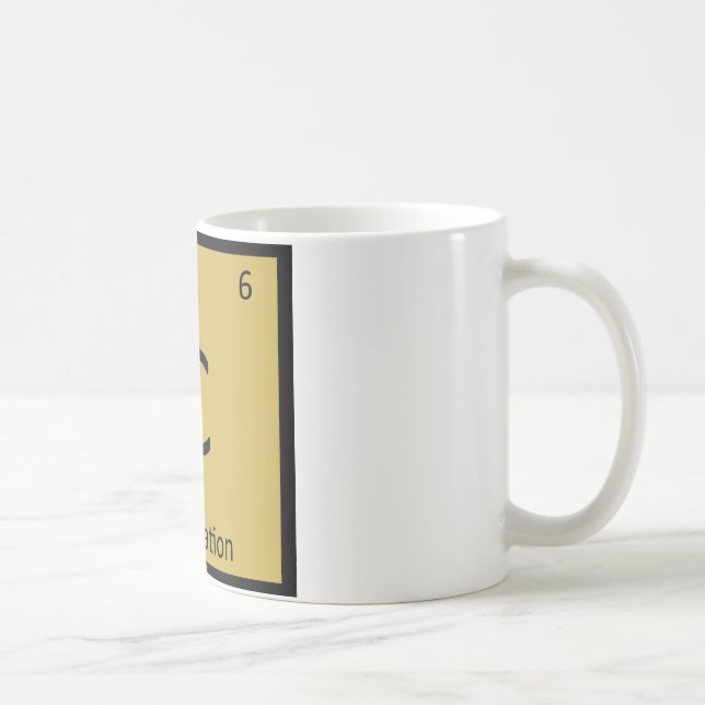 C - Claymation Animation Chemistry Periodic Table Coffee Mug (Right)