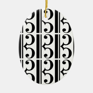 C-Clef Ceramic Ornament