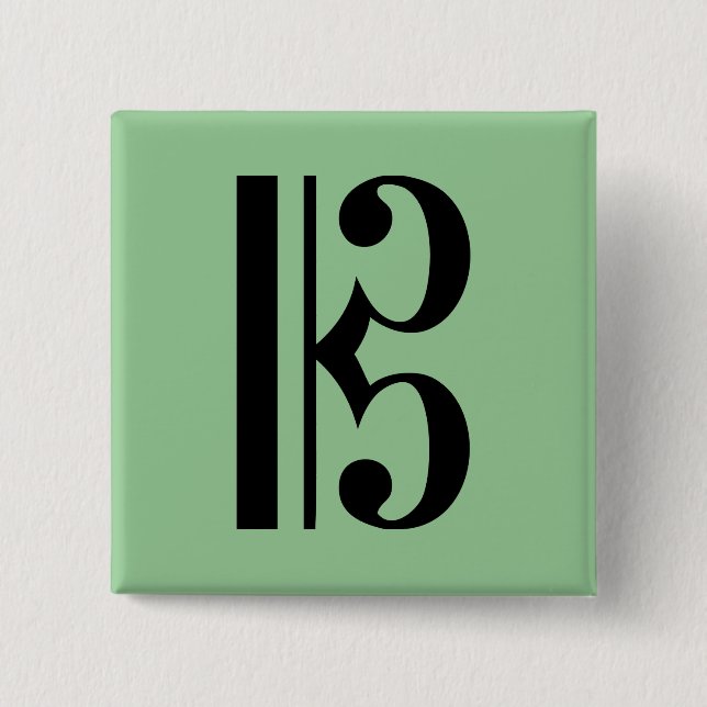 C-Clef Music Symbol Button (Front)