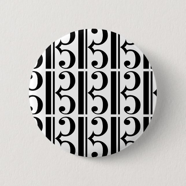 C-Clef Pinback Button (Front)