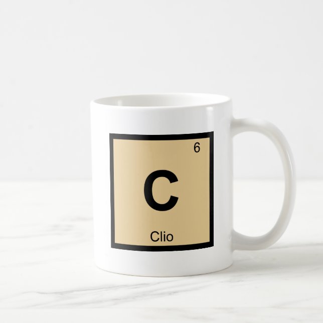 C - Clio Muse Chemistry Periodic Table Symbol Coffee Mug (Right)
