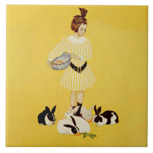 C Coles Phillips “A Friend of the Family" Ceramic Tile