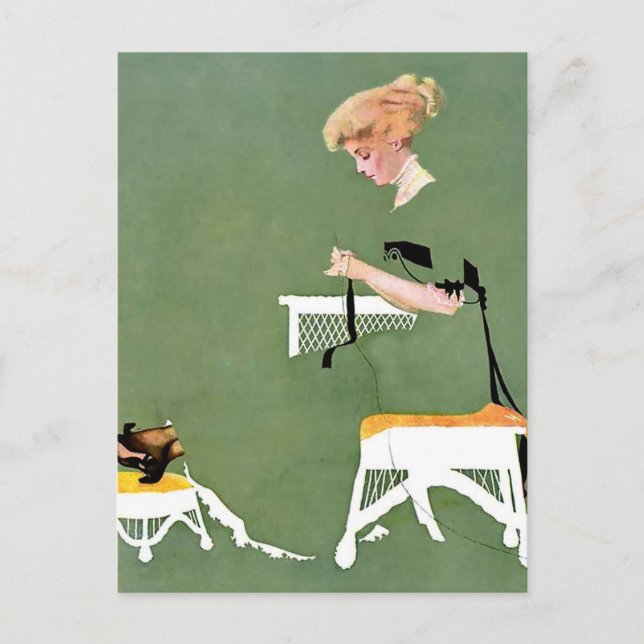 C Coles Phillips “Home Ties” Fadeaway Girl Postcard (Front)
