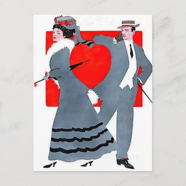 C Coles Phillips Valentine Edition Magazine Cover Postcard (Front)