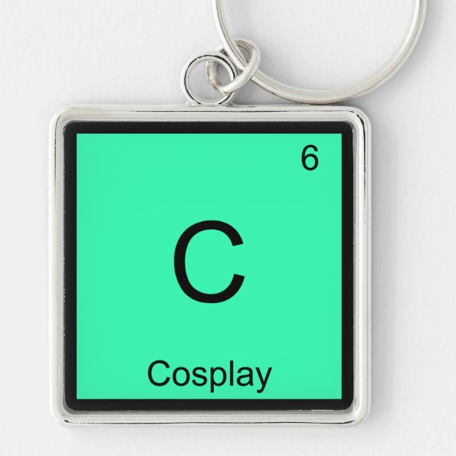 C - Cosplay Chemistry Element Symbol Costume Tee Keychain (Front)