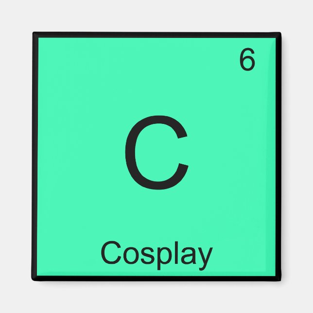 C - Cosplay Chemistry Element Symbol Costume Tee Magnet (Front)