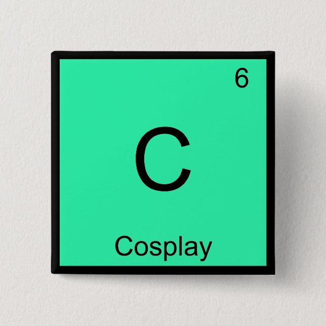 C - Cosplay Chemistry Element Symbol Costume Tee Pinback Button (Front)