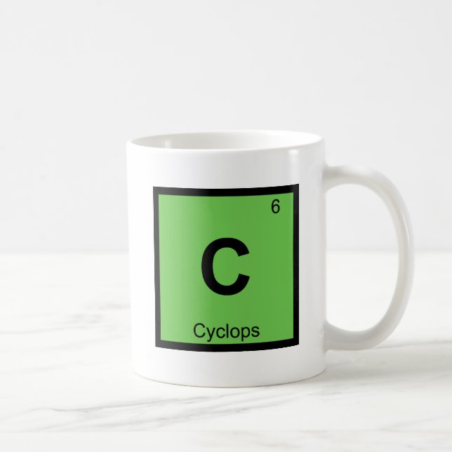 C - Cyclops Greek Chemistry Periodic Table Coffee Mug (Right)
