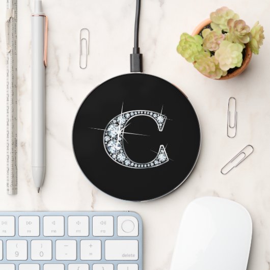 C "Diamond Bling" Wireless Charger (Desk)