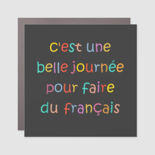 C’est une Belle Journée pour Faire du Français Car Magnet