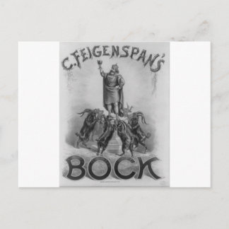 C. Feigenspan's Bock Beer 1887 Postcard
