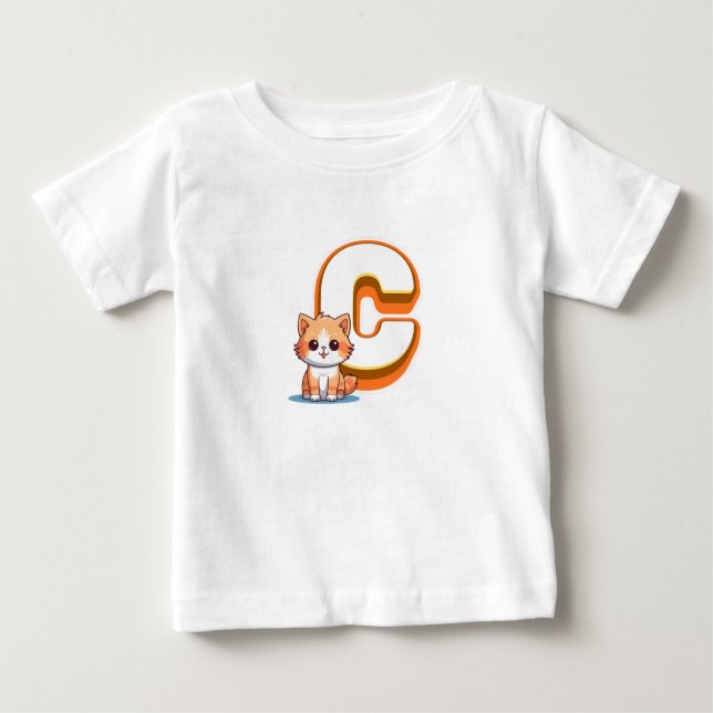 C for cat baby T-Shirt (Front)