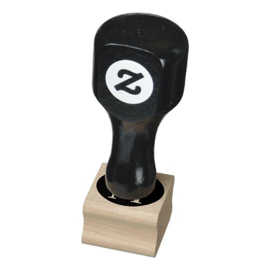 C Frame Monogrammed AS Rubber Stamp