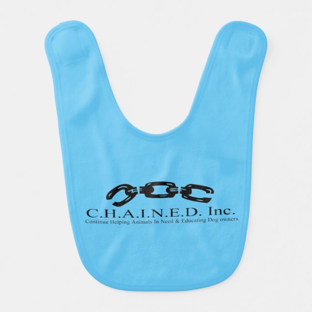 C.H.A.I.N.E.D. Inc. Logo Baby Bib (Front)