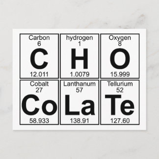 C-H-O-Co-La-Te (chocolate) - Full Postcard