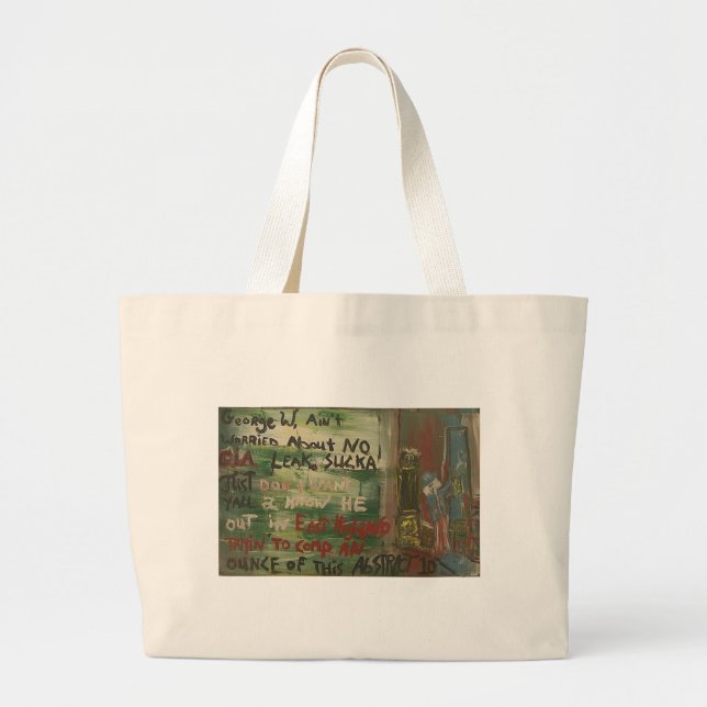 c.i.a. leak large tote bag (Front)