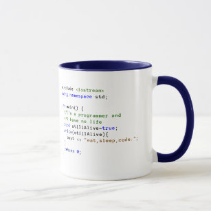 C++ Infinite Loop Eat, Sleep, and Code Mug