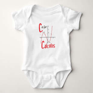 C is for Calculus Cute Math Design Baby Bodysuit