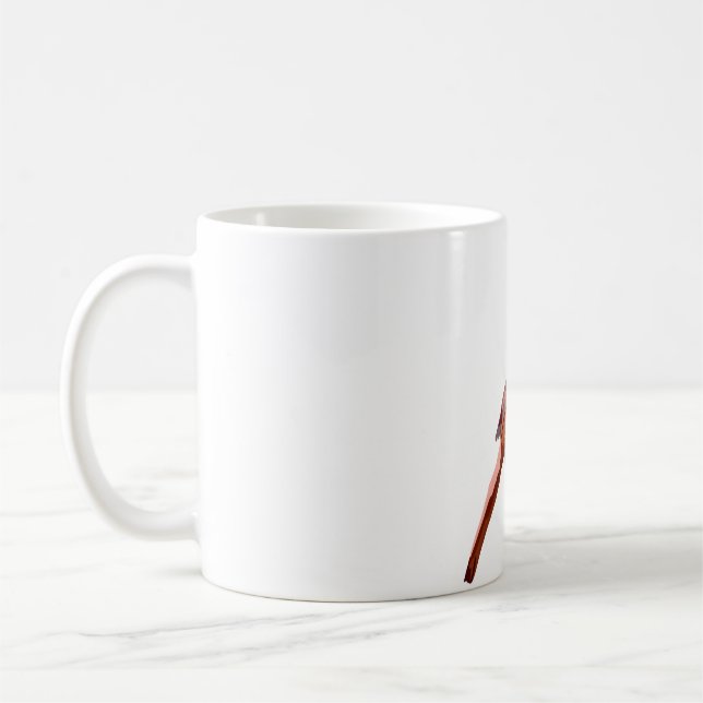 C is for Cardinal Bird Coffee Mug (Left)