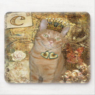 C is for Cat - Tabby Cat Mousepad