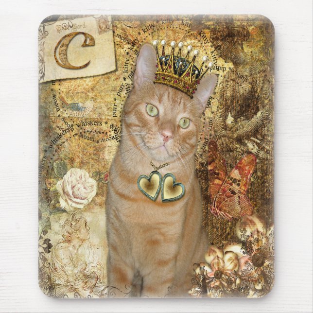 C is for Cat - Tabby Cat Mousepad (Front)