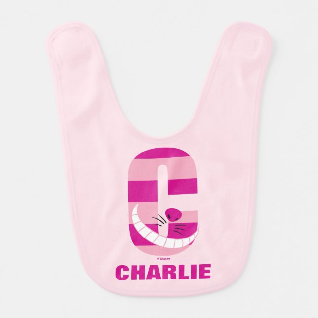 C is for Cheshire Cat | Add Your Name Bib (Front)