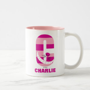 C is for Cheshire Cat Add Your Name Two-Tone Coffee Mug