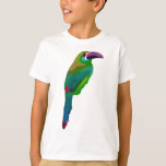 C is for Chestnut Tipped Toucanet T-Shirt<br><div class="desc">C is for Chestnut Tipped Toucanet, Chestnut Tipped Toucanet Vibrant South American Bird Illustration</div>