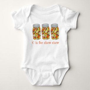 C is for CHOW CHOW PA Dutch Amish Food Chowchow Baby Bodysuit