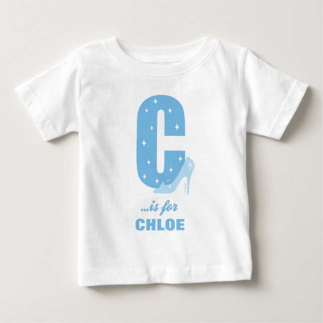 C is for Cinderella | Add Your Name 2 Baby T-Shirt (Front)