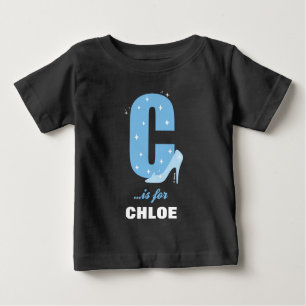 C is for Cinderella Add Your Name 2 Baby T-Shirt