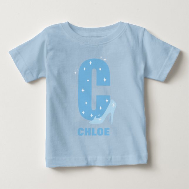 C is for Cinderella | Add Your Name Baby T-Shirt (Front)