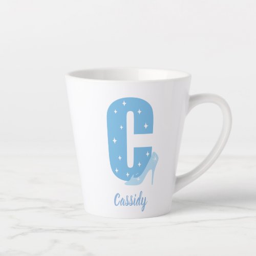 C is for Cinderella  Add Your Name Latte Mug