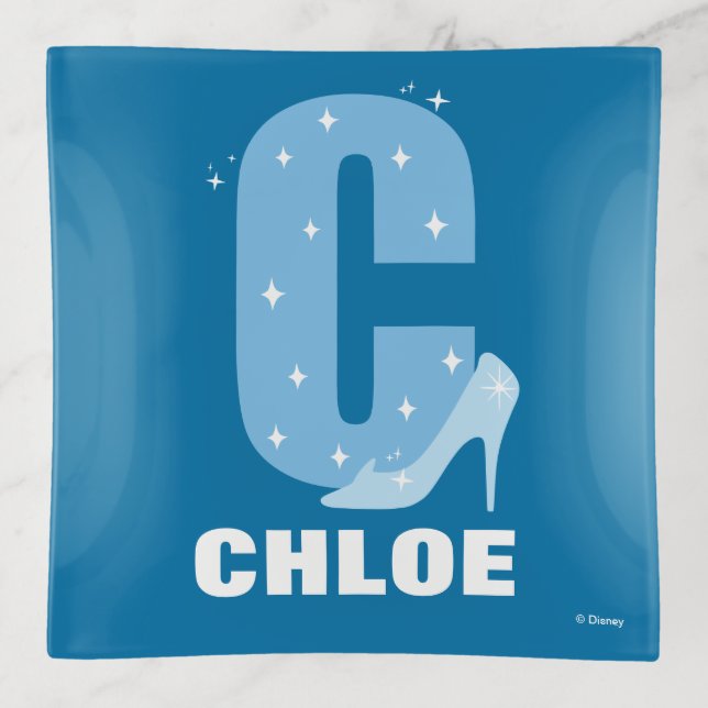 C is for Cinderella | Add Your Name Trinket Tray (Front)