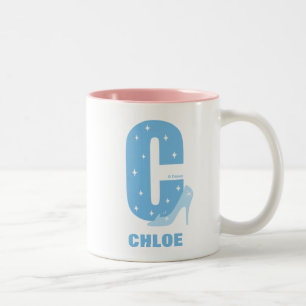 C is for Cinderella Add Your Name Two-Tone Coffee Mug