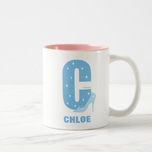 C is for Cinderella  Add Your Name Two_Tone Coffee Mug