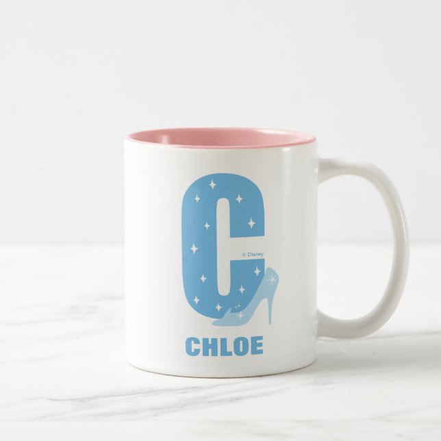 C is for Cinderella | Add Your Name Two-Tone Coffee Mug (Right)