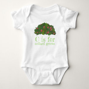 C is for Collard Greens Soul Food Southern Cooking Baby Bodysuit