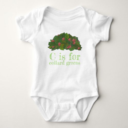 C is for Collard Greens Soul Food Southern Cooking Baby Bodysuit
